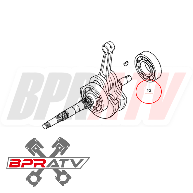 Honda TRX250EX TRX 250EX 250X TM Recon 250X SKF Main Crankshaft Bearing Upgrade