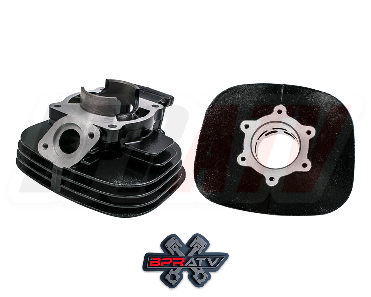 Yamaha Blaster 66mm Stock OEM Bore Cylinder WOSSNER Piston Top - Foto 4