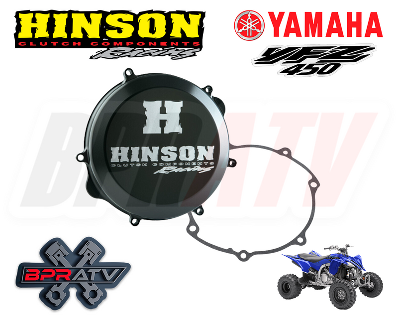 Yamaha YFZ450R YFZ450X YFZ 450R Hinson Racing Black Billet Clutch Cover Gasket