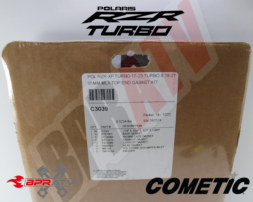 17-21 RZR XP Turbo S S4 XP4 93mm Cometic Top End Gasket Kit TITANIUM Head Studs