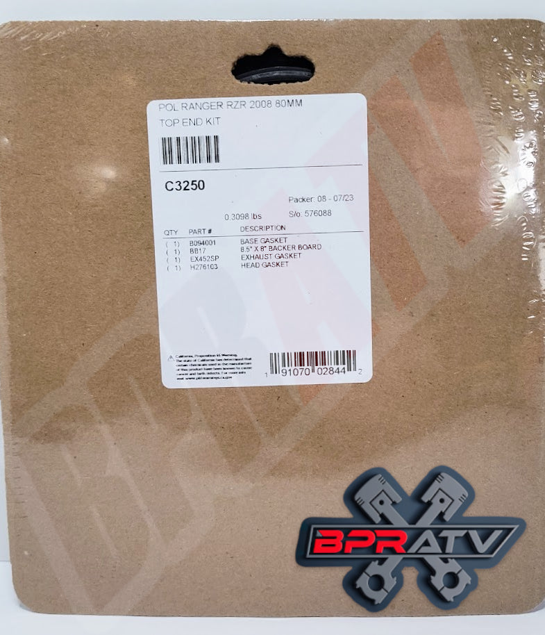 RZR800 RZR 800 Wiseco Piston Rings 80mm Piston Ring Set Cometic Top End Gasket