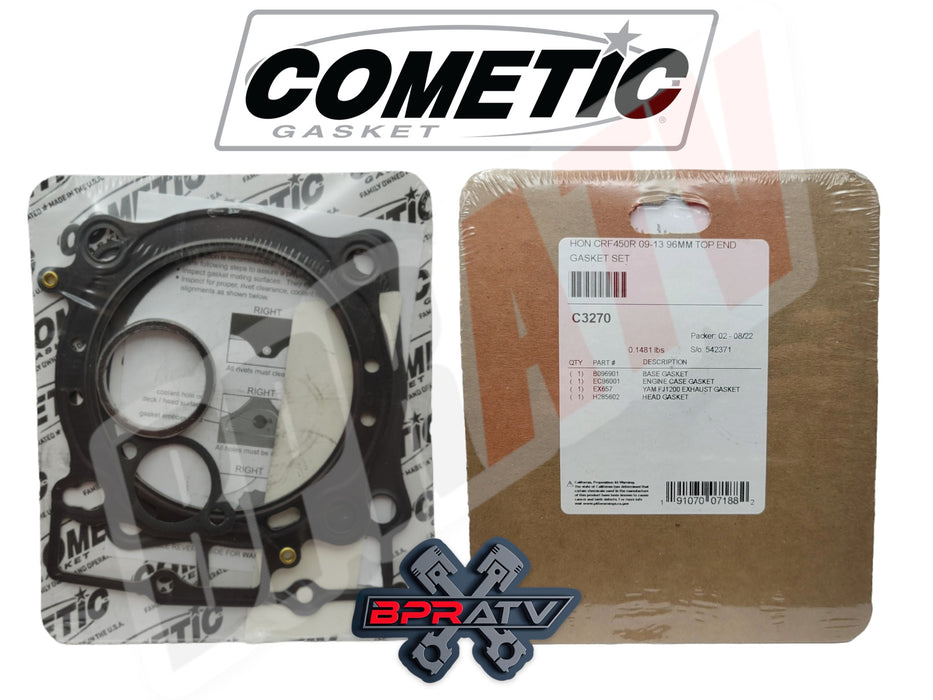 09-16 Honda CRF450R CRF 450R 96mm 12.5:1 CP RACE Coated Piston Cometic Gaskets