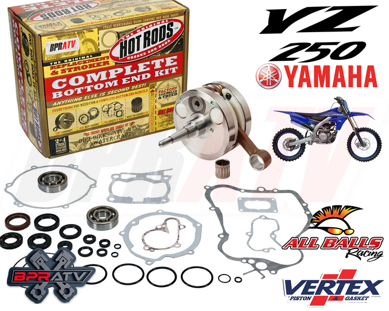 03-25 Yamaha YZ250 YZ 250 72mm BIG BORE Cylinder Piston Crank Motor Rebuild Kit