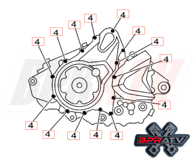 Yamaha Raptor YFM700 Titanium Clutch Cover Bolts Bolt Kit BPRATV Talon Titanium