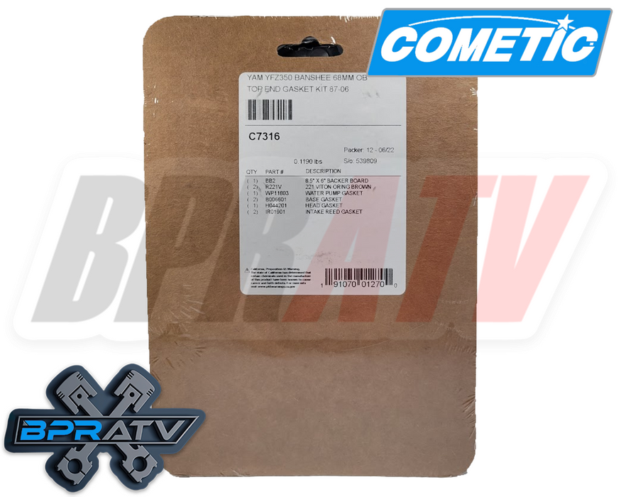 Yamaha Banshee YFZ 350 68mm Big Bore MLS COMETIC Top End Gasket Kit Set C7316