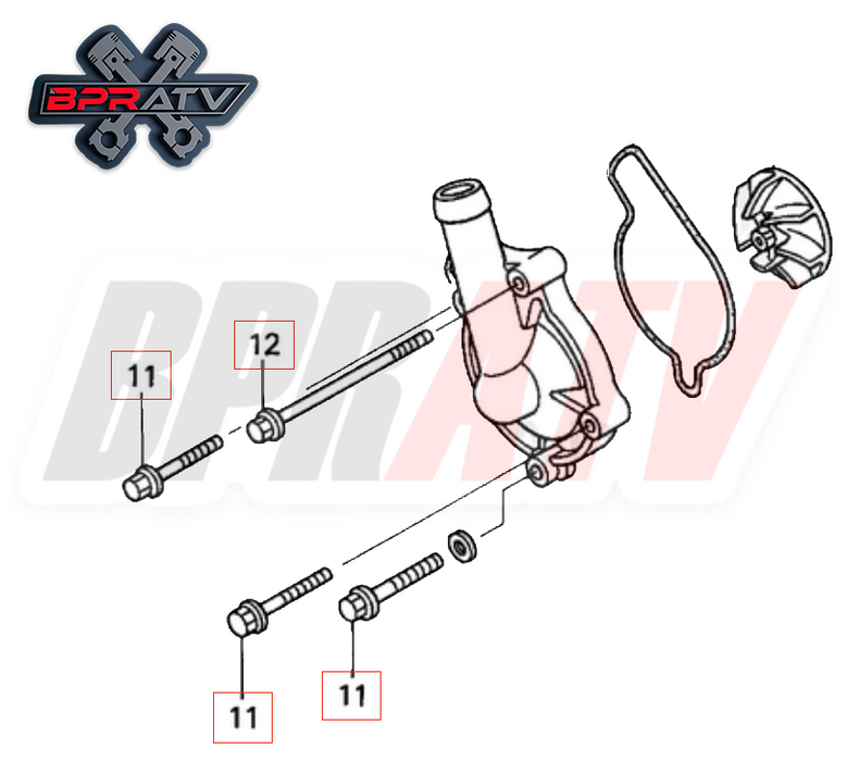 09-16 Honda CRF450R CRF 450R BPR Talon Titanium Water Pump Cover Bolts Bolt Kit