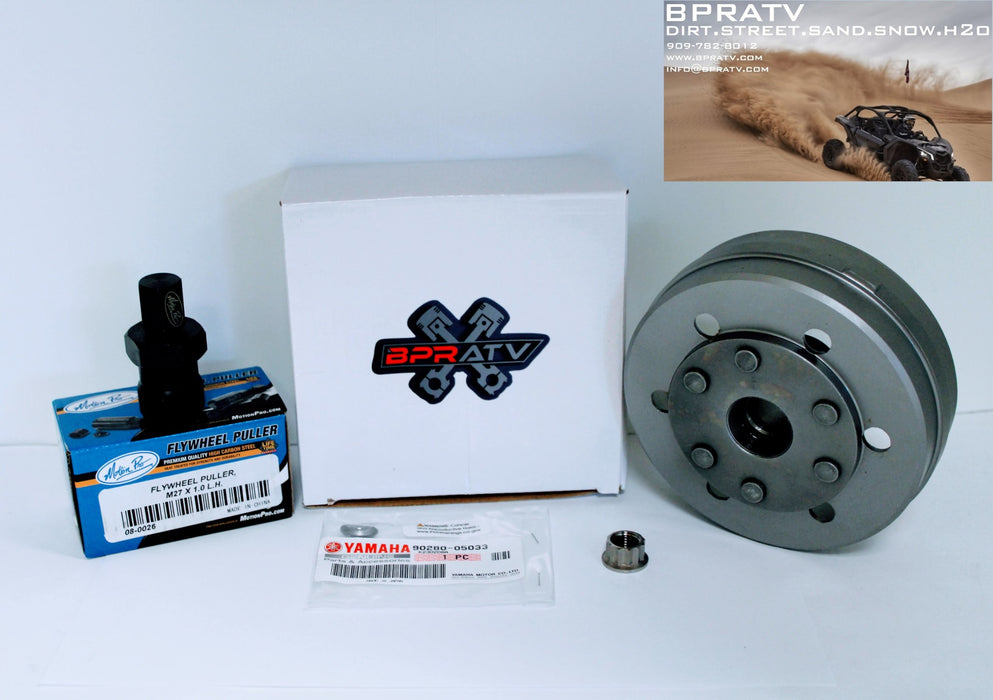 BPRATV Yamaha Banshee Lighten Flywheel Motion Pro Puller TITANIUM Nut & OEM KEY