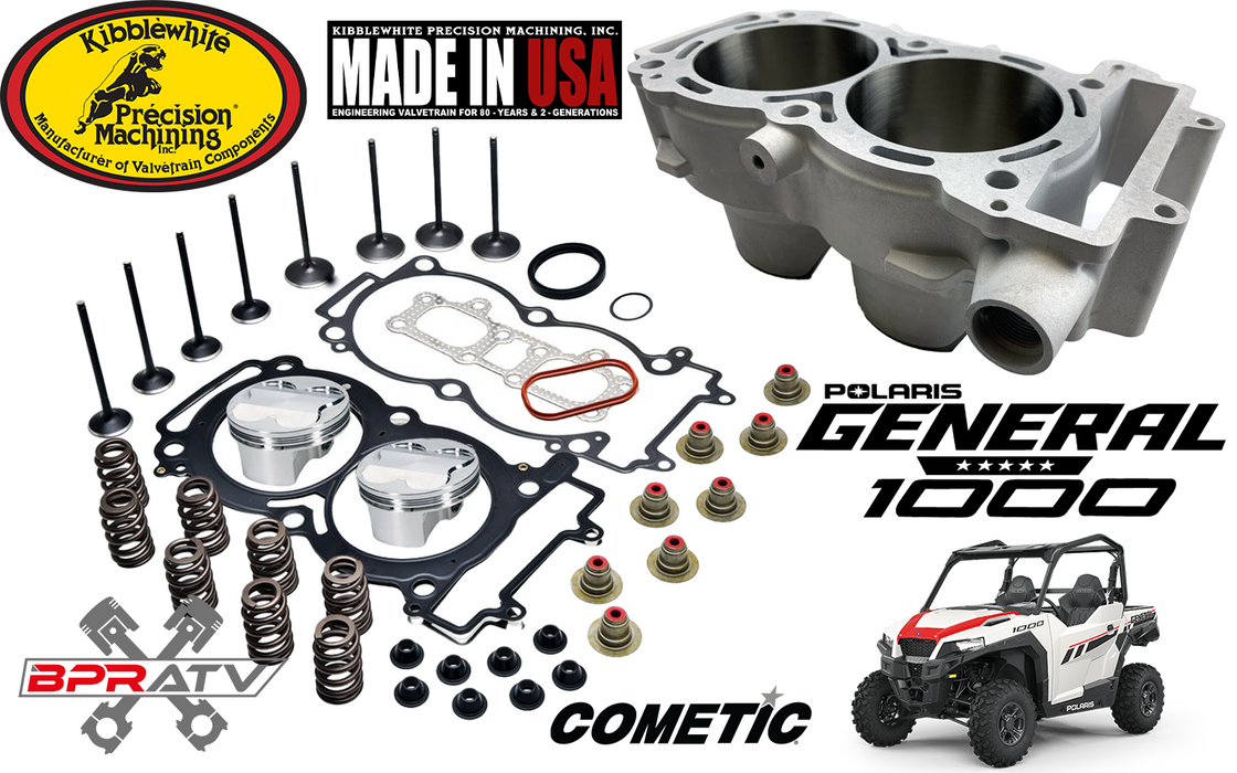 16-20 Polaris General 1000 Kibblewhite Valves Head Service Pistons Cylinder Kit