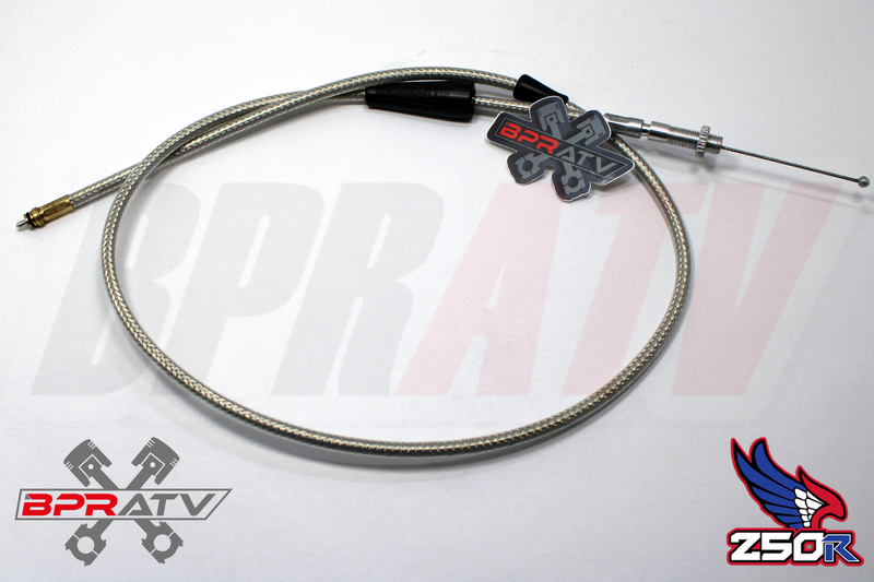 Honda TRX250R TRX ATC 250R Steel Braided Terry Thumb Throttle Clutch Cable 85-89