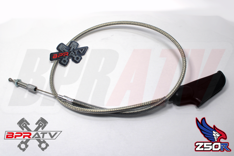 Honda TRX250R TRX ATC 250R Steel Braided Terry Thumb Throttle Clutch Cable 85-89