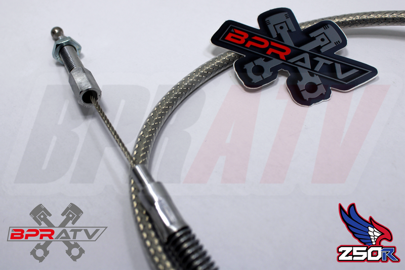 Honda TRX250R TRX ATC 250R Steel Braided Terry Thumb Throttle Clutch Cable 85-89