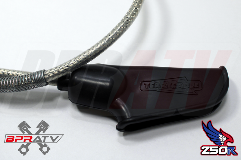 Honda TRX250R TRX ATC 250R Steel Braided Terry Thumb Throttle Clutch Cable 85-89