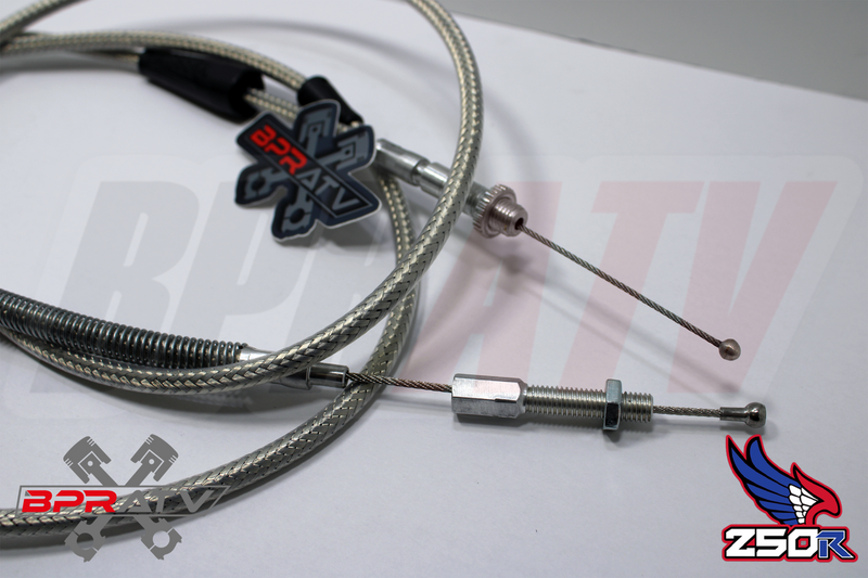 Honda TRX250R TRX ATC 250R Steel Braided Terry Thumb Throttle Clutch Cable 85-89