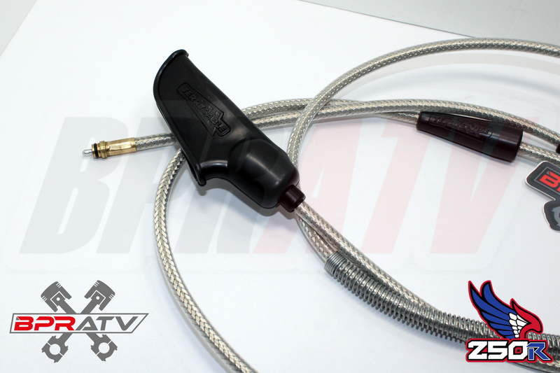 Honda TRX250R TRX ATC 250R Steel Braided Terry Thumb Throttle Clutch Cable 85-89