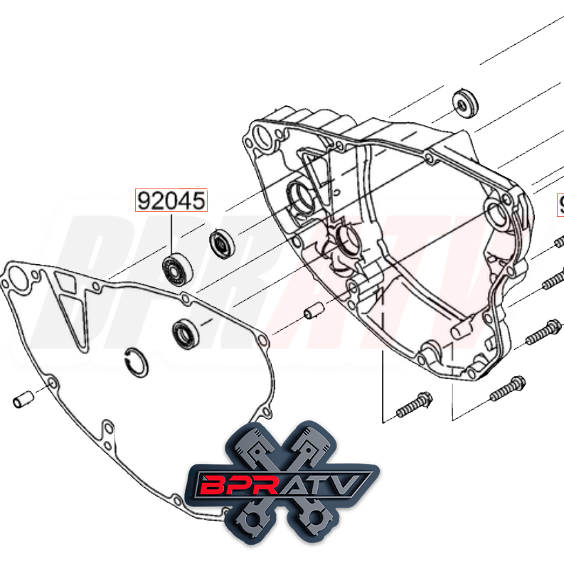 04-15 Kawasaki KX250F KX 250F SKF Water Pump Bearing Upgrade 92045-1123 #628