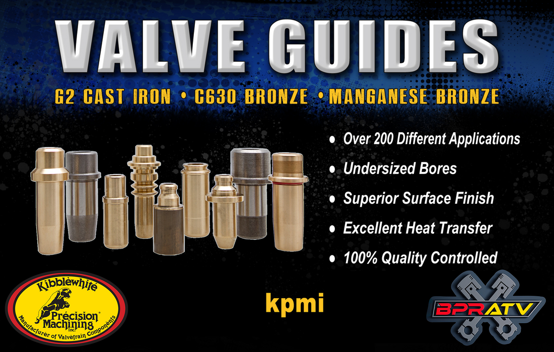16-24 Polaris General 1000 Kibblewhite Intake Exhaust Valve Guides & RED Seals