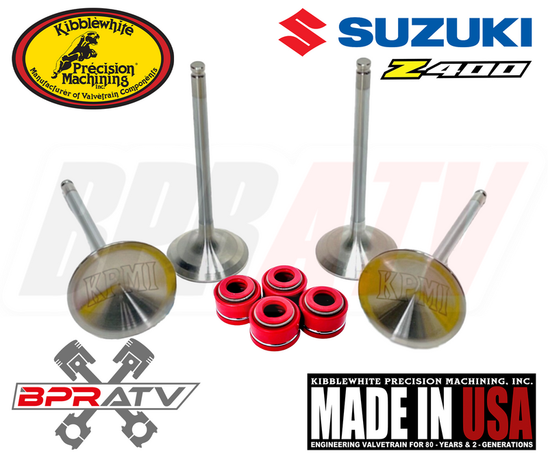 Suzuki DRZ400 DRZ 400 OEM Stock Size Kibblewhite Intake Exhaust Valves RED Seals