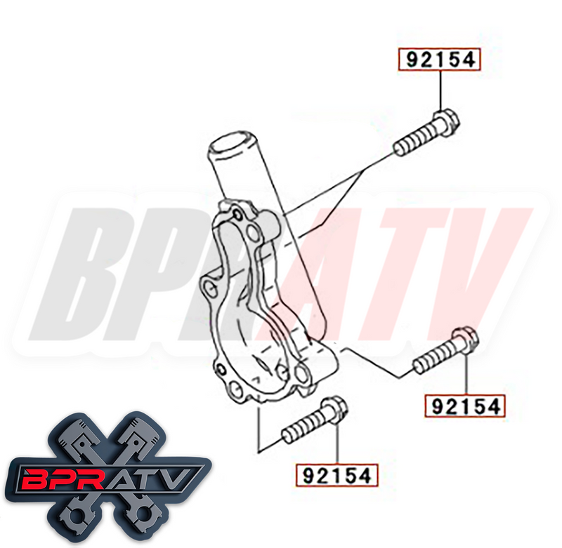 BPRATV Kawasaki KX65 80 KX 85 100 112 25 250 500 Talon Titanium Waterpump Bolts