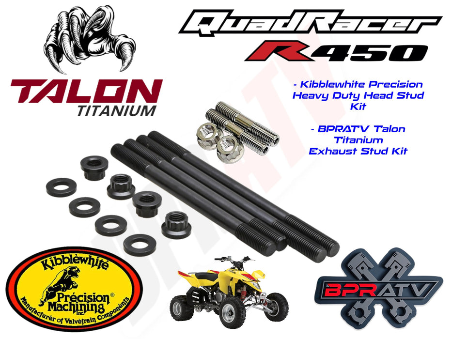 Suzuki LTR450 LTR 450 Kibblewhite Head Stud Kit BPRATV Titanium Exhaust Stud Kit