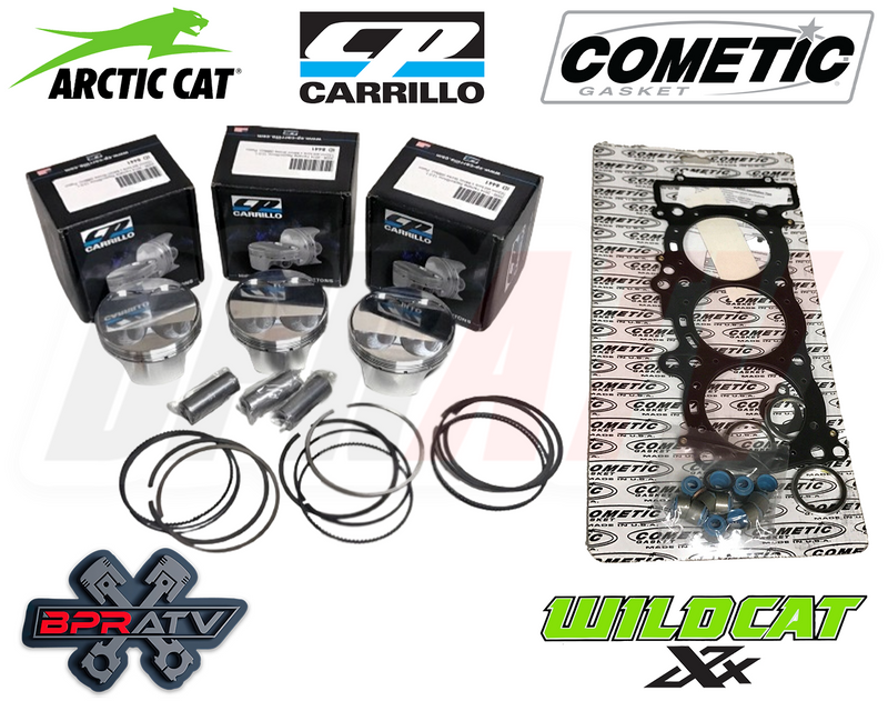 Arctic Cat Wildcat XX OEM Bore 80mm 11.5:1 CP Pistons Set 3 Cometic Gasket Kit