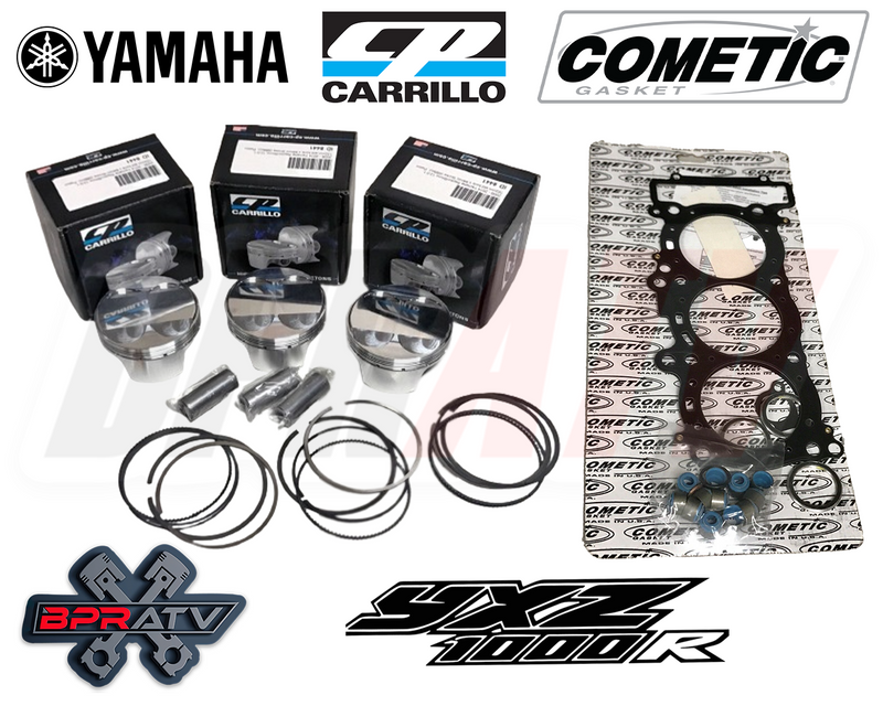 YXZ1000R YXZ Stock Bore 80mm 10.5:1 CP TURBO Piston Set Cometic Top End Gasket