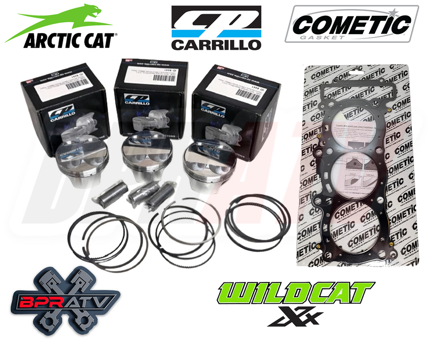 Arctic Cat Wildcat XX OEM Bore 80mm 11:1 CP Pistons Kit Cometic MLS Head Gasket