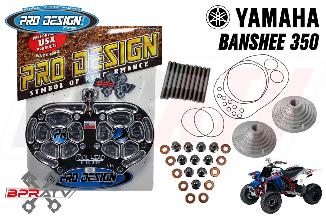 Pro Design Cool Head Billet +4 mil 22cc Domes Kit Yamaha Banshee 350 Made in USA