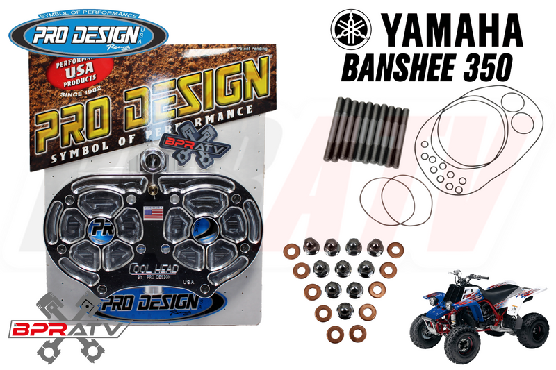 Pro Design Billet Cool Head O-Rings Stud Kit Nuts Yamaha Banshee 350 Made In USA