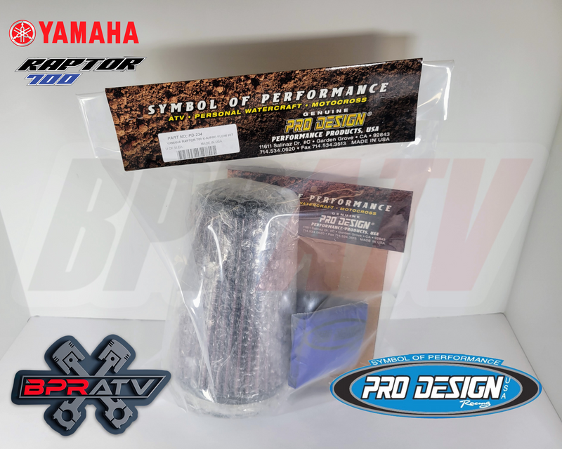Pro Design Pro Flow K&N Air Filter Intake Kit 06-25 Yamaha Raptor 700 700R PD234