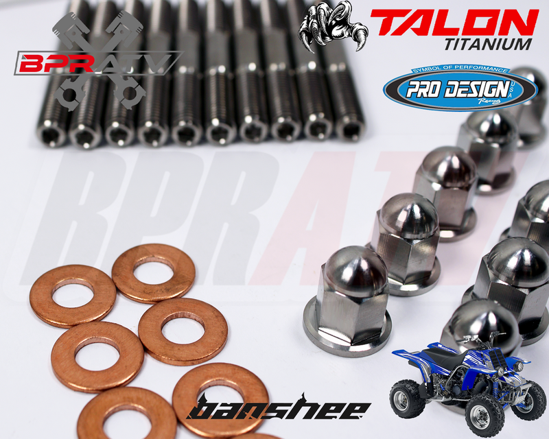 Banshee 350 CUB BPRATV TITANIUM Pro Design Cool Head Stud Kit Ti ACORN Nuts Set