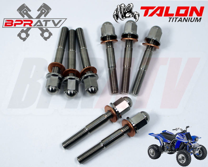 Yamaha Banshee 350 BPRATV TITANIUM Cylinder Head Studs Stud Kit & Ti ACORN Nuts