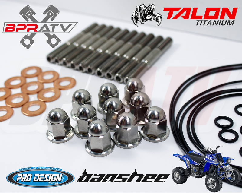 Banshee YFZ 350 BPR TITANIUM Pro Design Cool Head Stud Kit Nuts O-Rings Gaskets