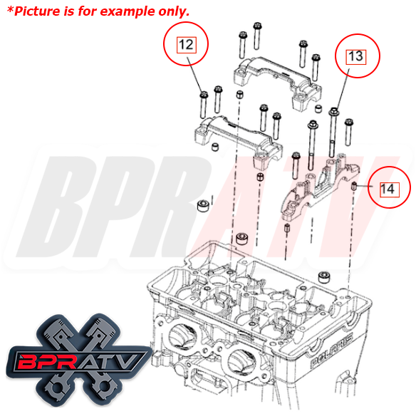 16-20 Polaris General 1000 TITANIUM Cam Journal Cam Cap Bolts Bolt Kit Dowel Pin