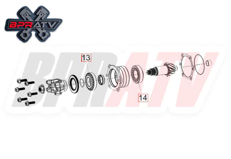 22-24 Polaris RZR Pro R Pro-R SKF Upgrade Rear Differential Bearings Kit 3236468
