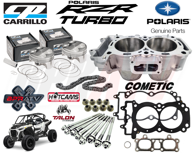 Polaris RZR XP Turbo S S4 OEM Cylinder CP Pistons Complete Top End Assembly Kit