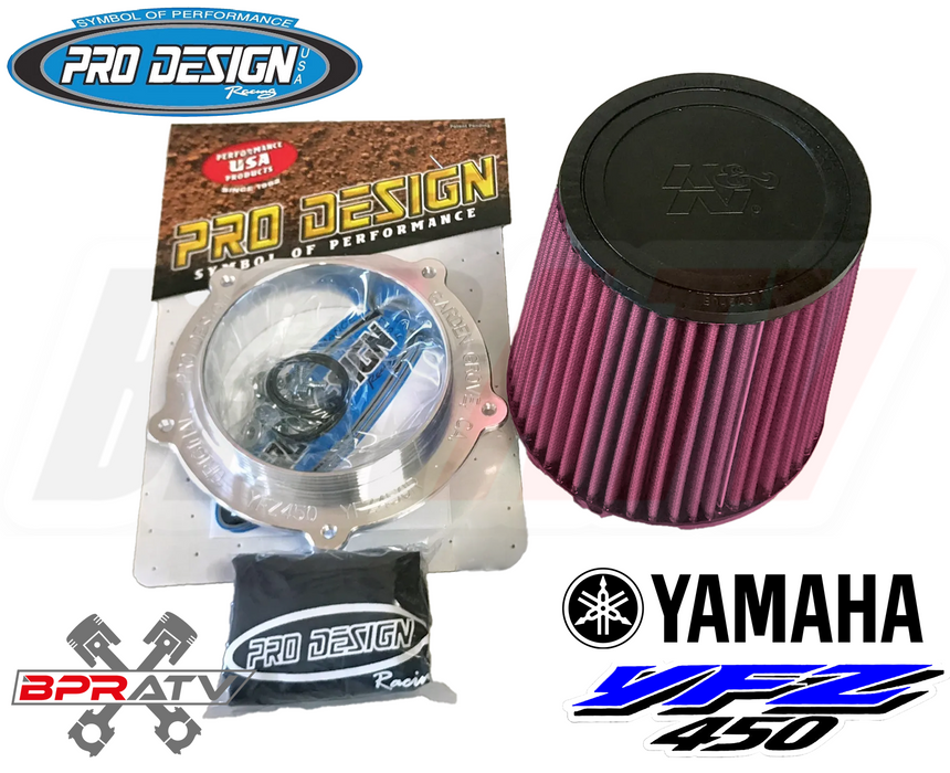 Yamaha YFZ450 YFZ 450 YFZ450R 450X Pro Design Pro Flow K&N Air Filter Intake Kit