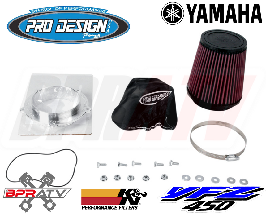Yamaha YFZ450 YFZ 450 YFZ450R 450X Pro Design Pro Flow K&N Air Filter Intake Kit