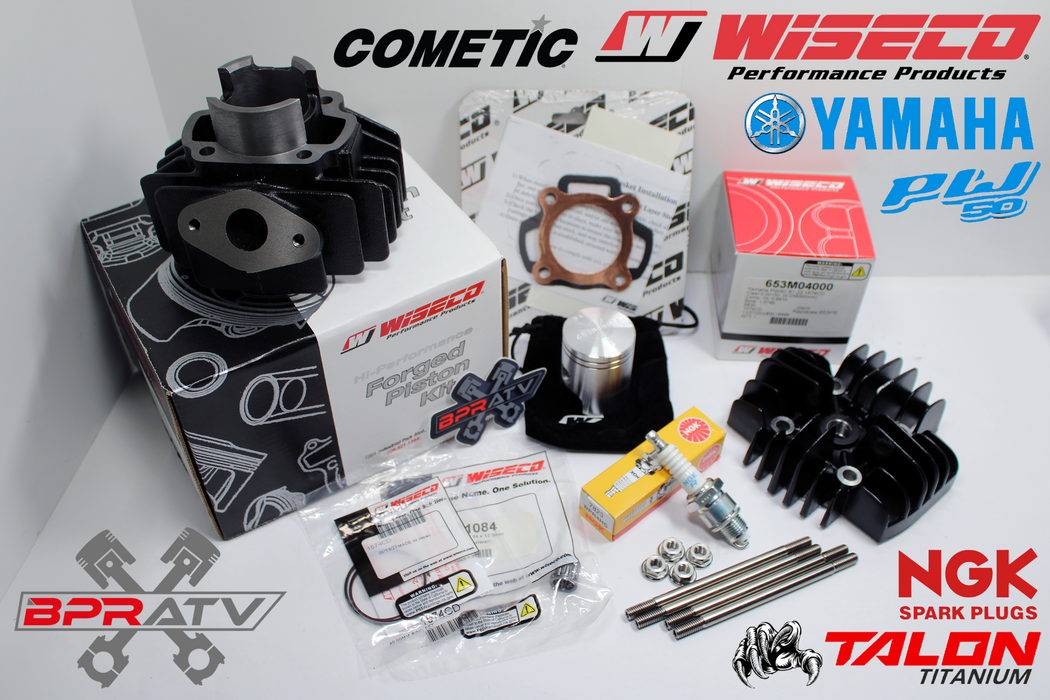 Yamaha PW50 PW 50 Stock Bore WISECO Piston COMETIC Gaskets Stud Kit Rebuild Kit