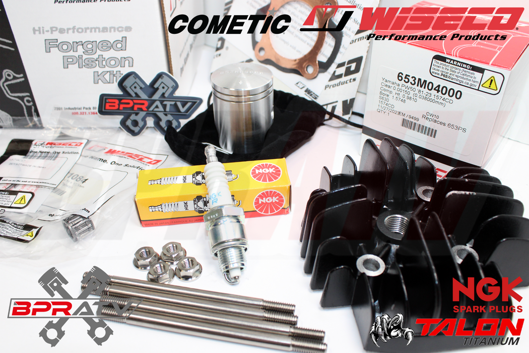 Yamaha PW50 PW 50 Stock Bore WISECO Piston COMETIC Gaskets Stud Kit Rebuild Kit