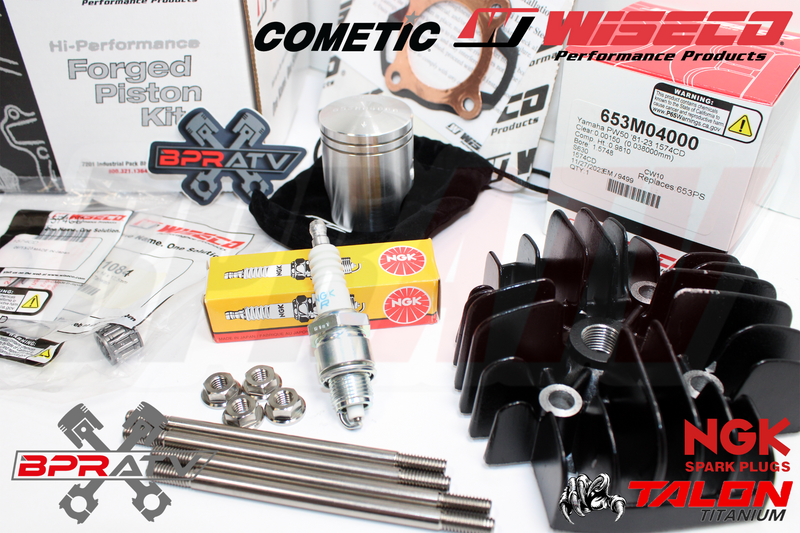81-25 Yamaha PW50 Y-Zinger Stock Bore Complete WISECO Piston Top End Rebuild Kit