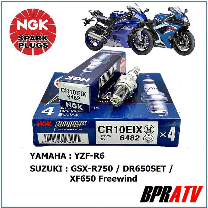 GSX-R750 DR650SET XF650 New Set Of Four 4 Pack NGK Iridium Spark Plugs CR10EIX