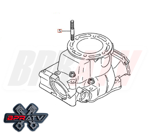 Suzuki LT250 LT 250R MODEL H Titanium Head Studs Ti Stud Bolt Upgrade Kit Set