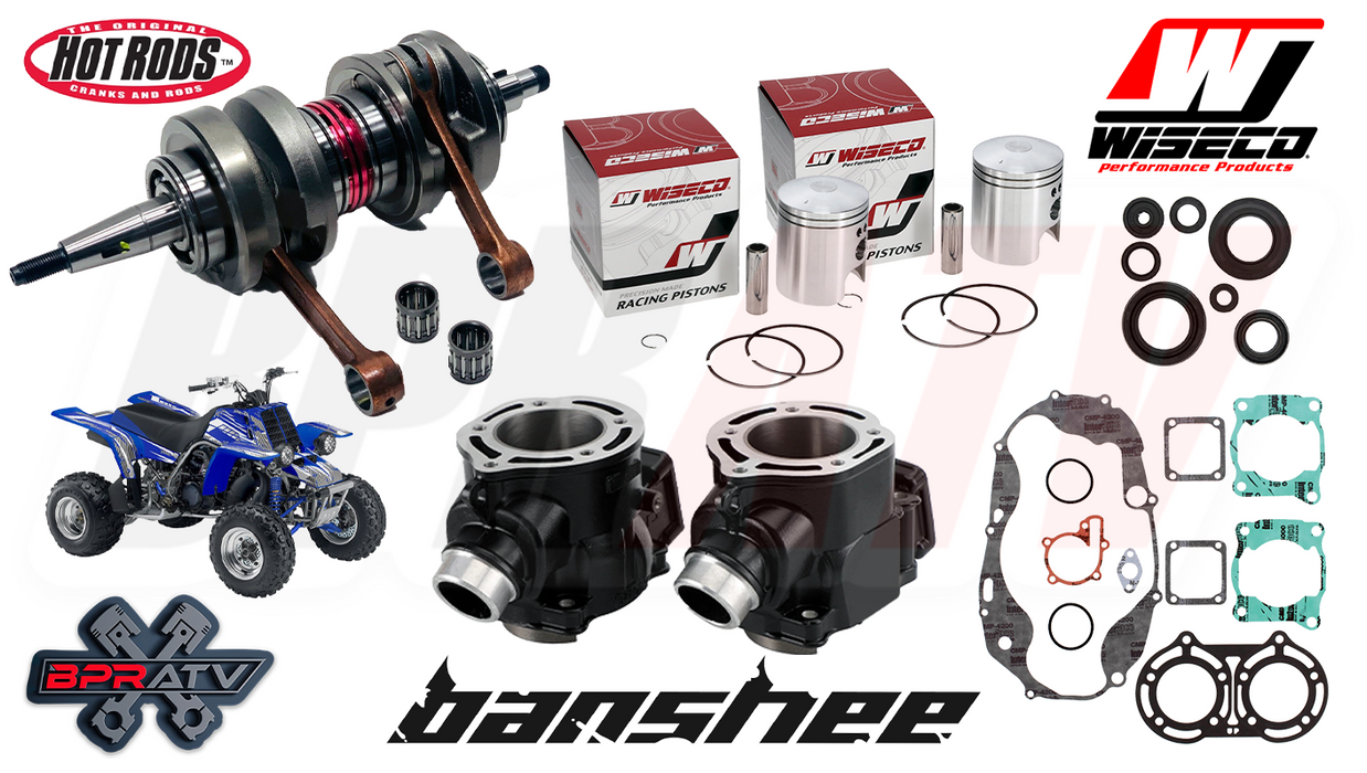 Yamaha Banshee 66mm Simple 370cc Rebuild Kit Crank Wiseco Pistons Gaskets Seals