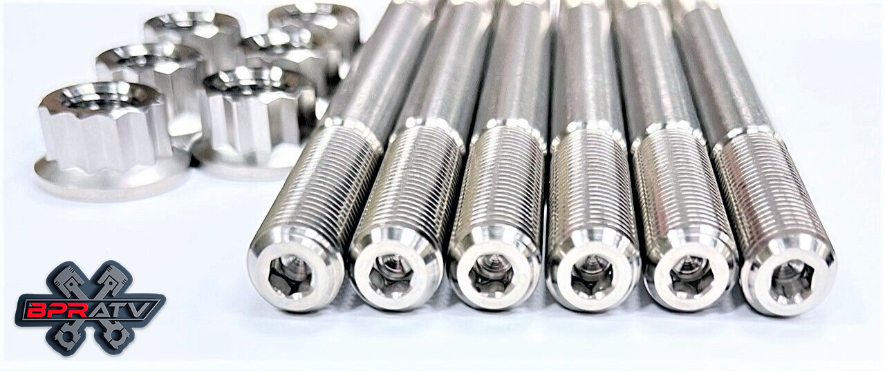 Suzuki 09108-08231 RM250 RM250Z TITANIUM Cylinder Head Studs Nuts Ti Bolts Kit