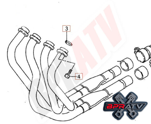 Suzuki GSX-R600W R750W RF600R RF900R TITANIUM Exhaust Manifold Gasket Repair Kit
