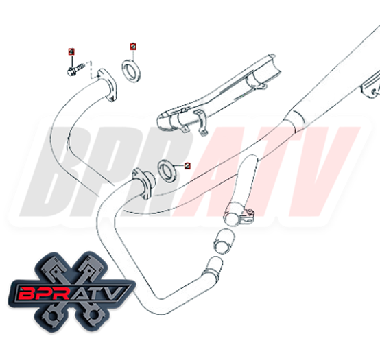 1999-2010 Suzuki GZ250 GZ 250 BPRATV TITANIUM Exhaust Manifold Gasket Repair Kit