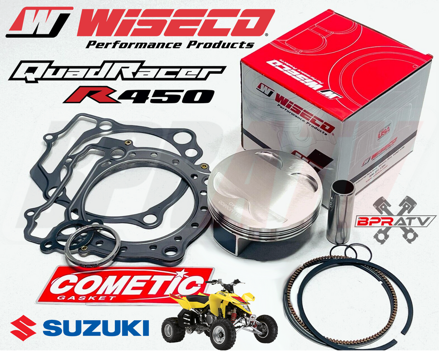 Suzuki LTR450 LTR 450 98mm 13:1 Big Bore Wiseco Pump Gas Piston Cometic Gaskets