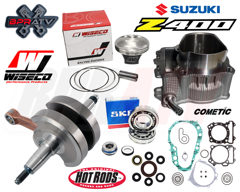 LTZ400 LTZ 400 Big Bore 94mm Cylinder Wiseco Piston Simple Rebuild Kit & Gaskets