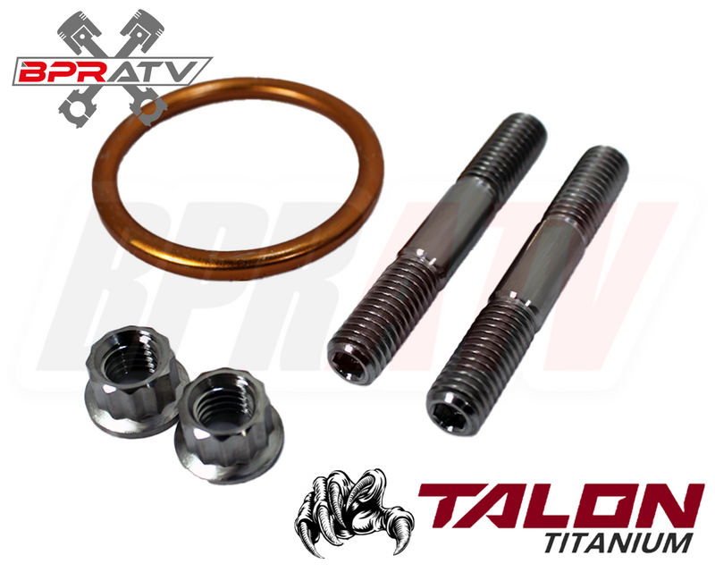 Honda 400EX 400X XR400R Exhaust Studs Titanium Head Pipe Gaskets Upgrade Kit Set