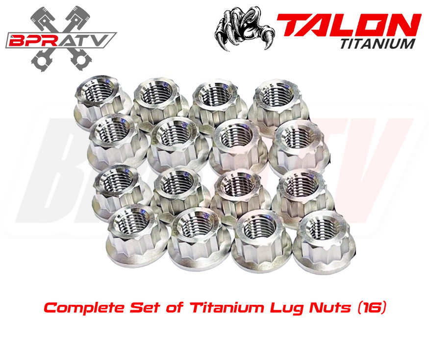 Best Yamaha Banshee 350 TITANIUM Lug Nuts Nut Complete Kit Front Rear Set of 16